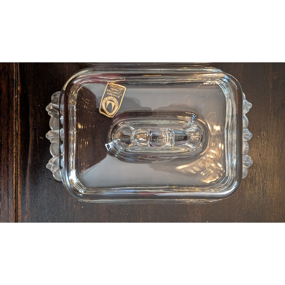 3 Vintage Mikasa Walther-glas Satin Rose Crystal Butter Creamer Sugar Set German - Picture 3 of 5